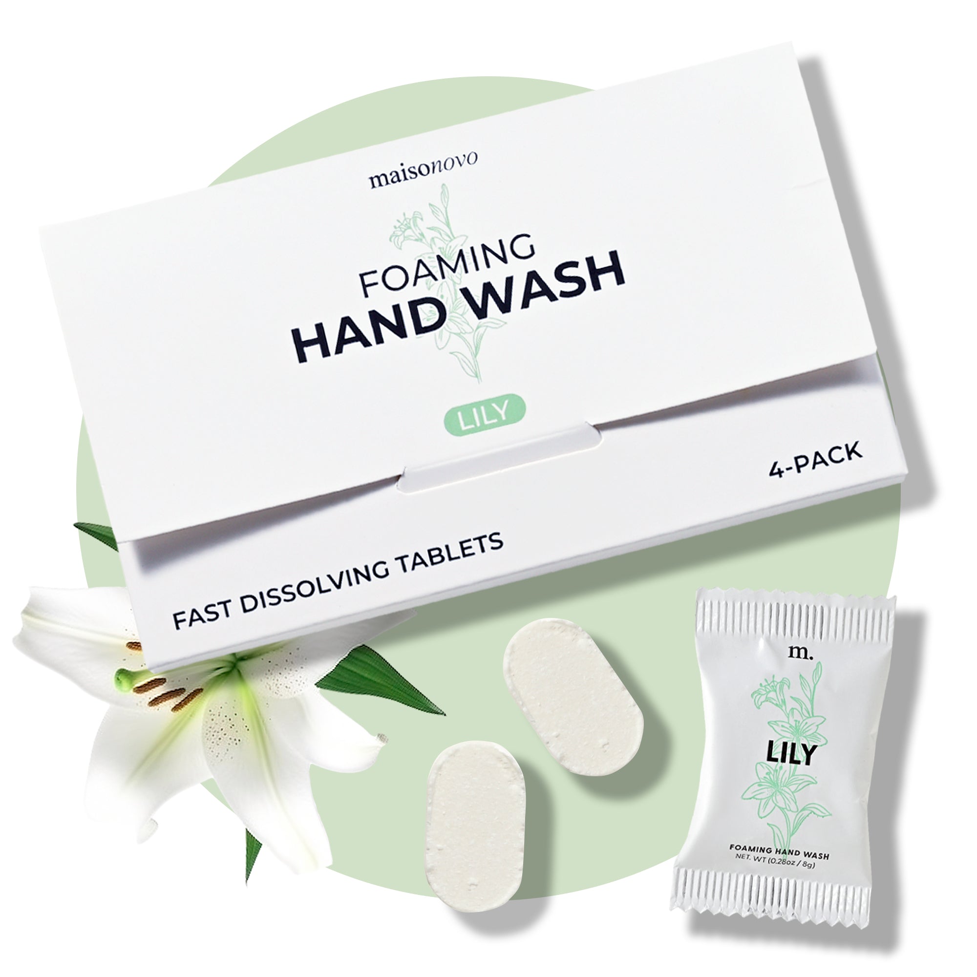 Foaming Hand Soap Tablets Lily x 4