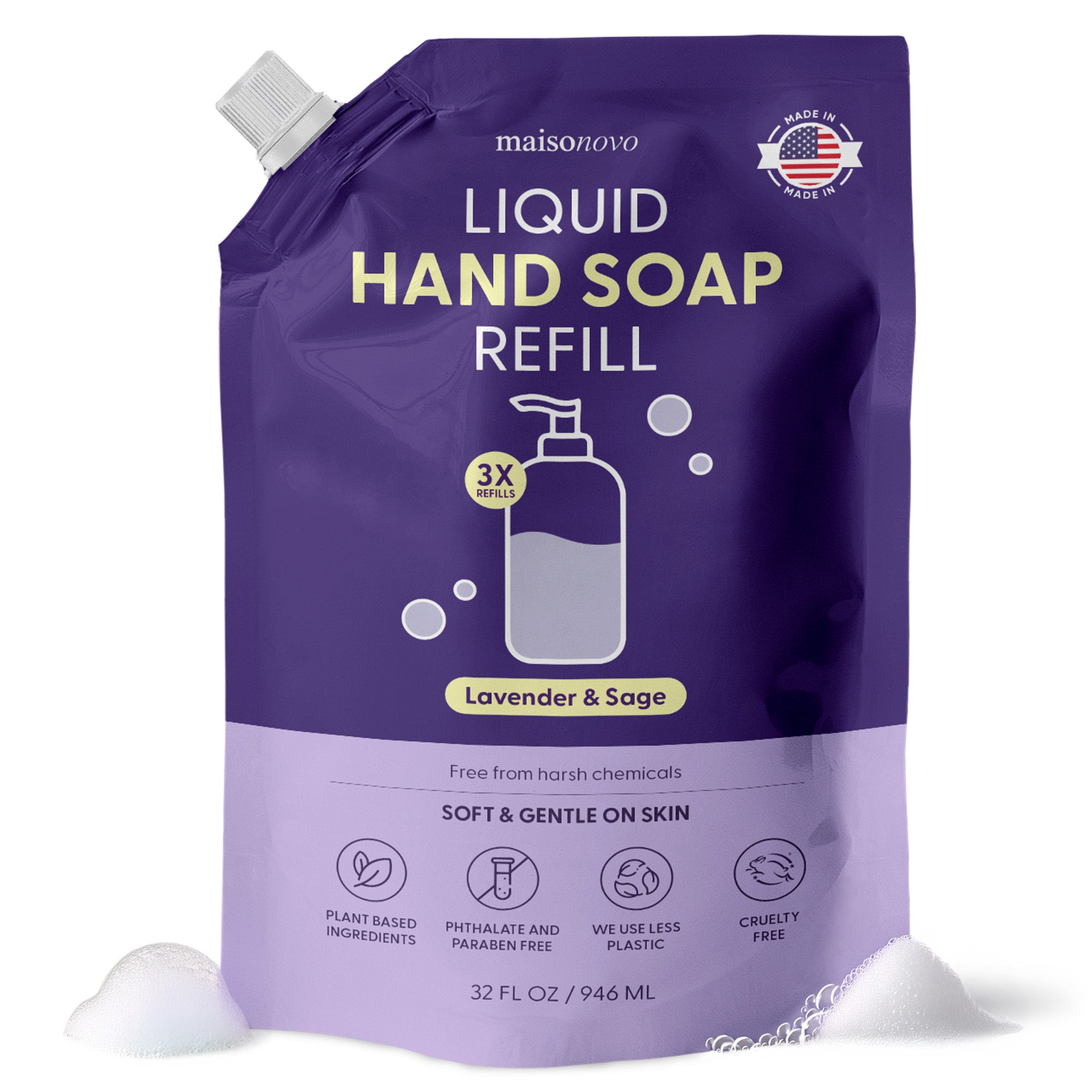 Liquid Hand Soap Refill - Lavender $ Sage