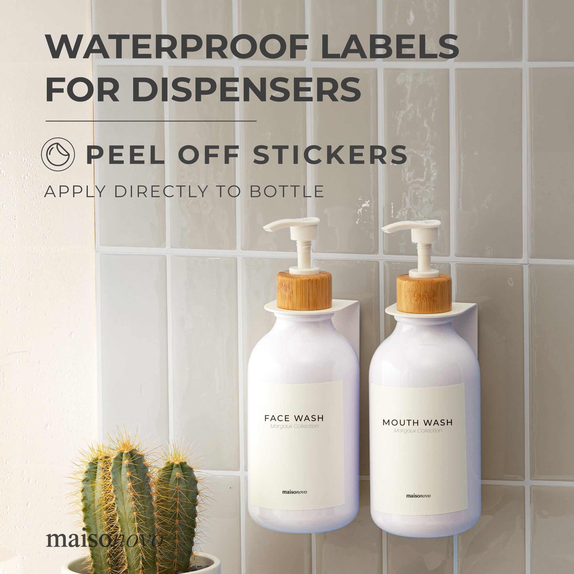 Waterproof Labels Margaux Toiletries