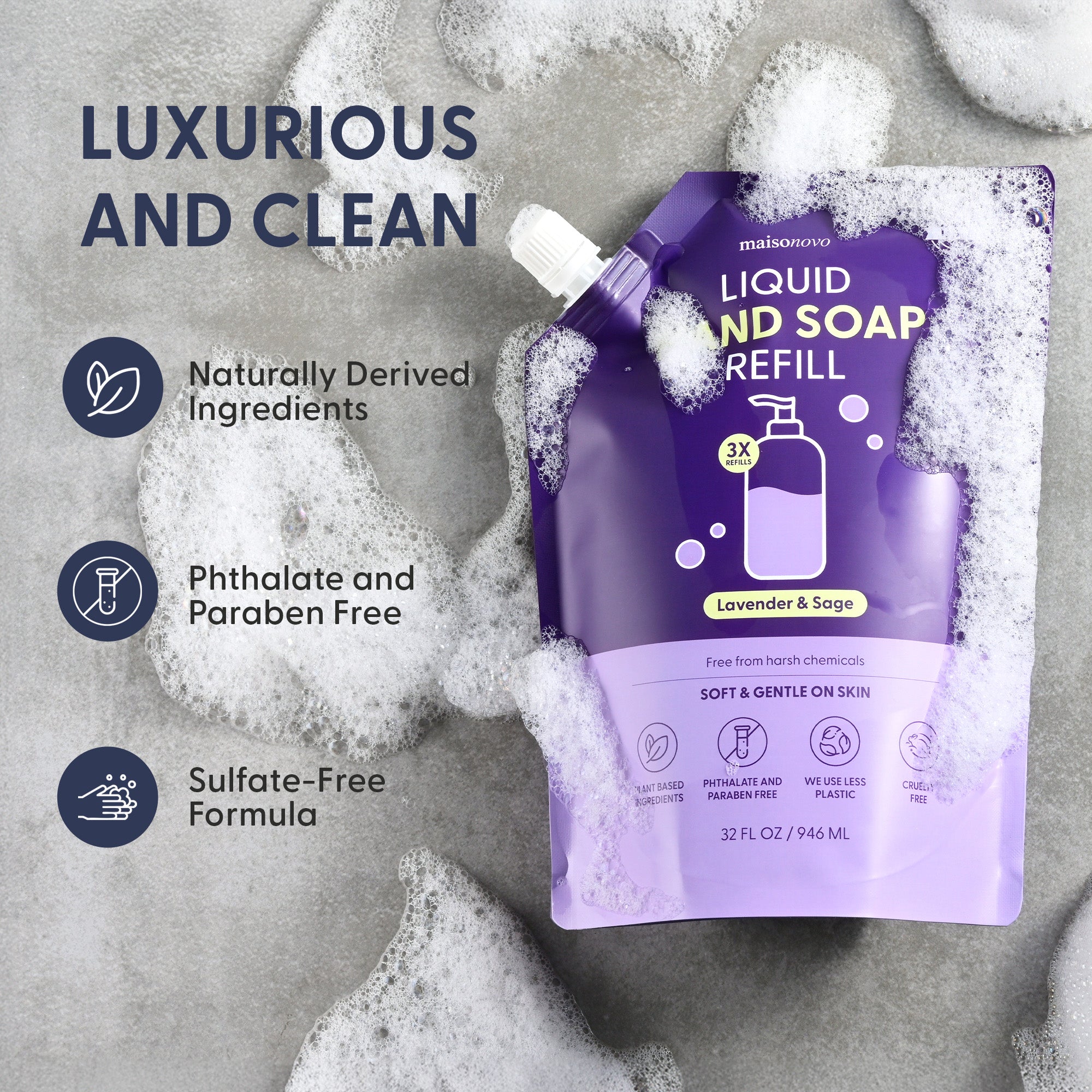 Liquid Hand Soap Refill - Lavender $ Sage