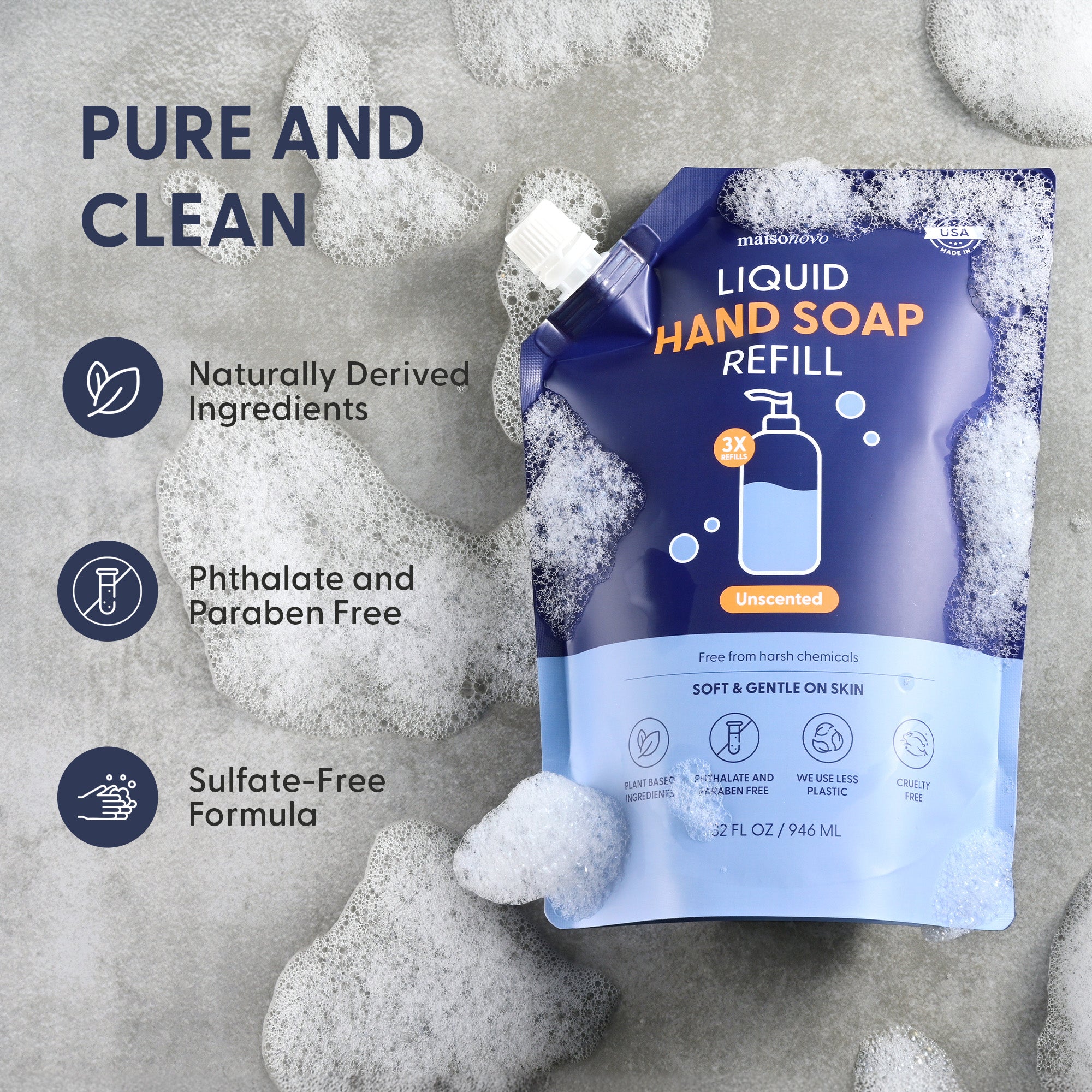 Liquid Hand Soap Refill - Lavender $ Sage