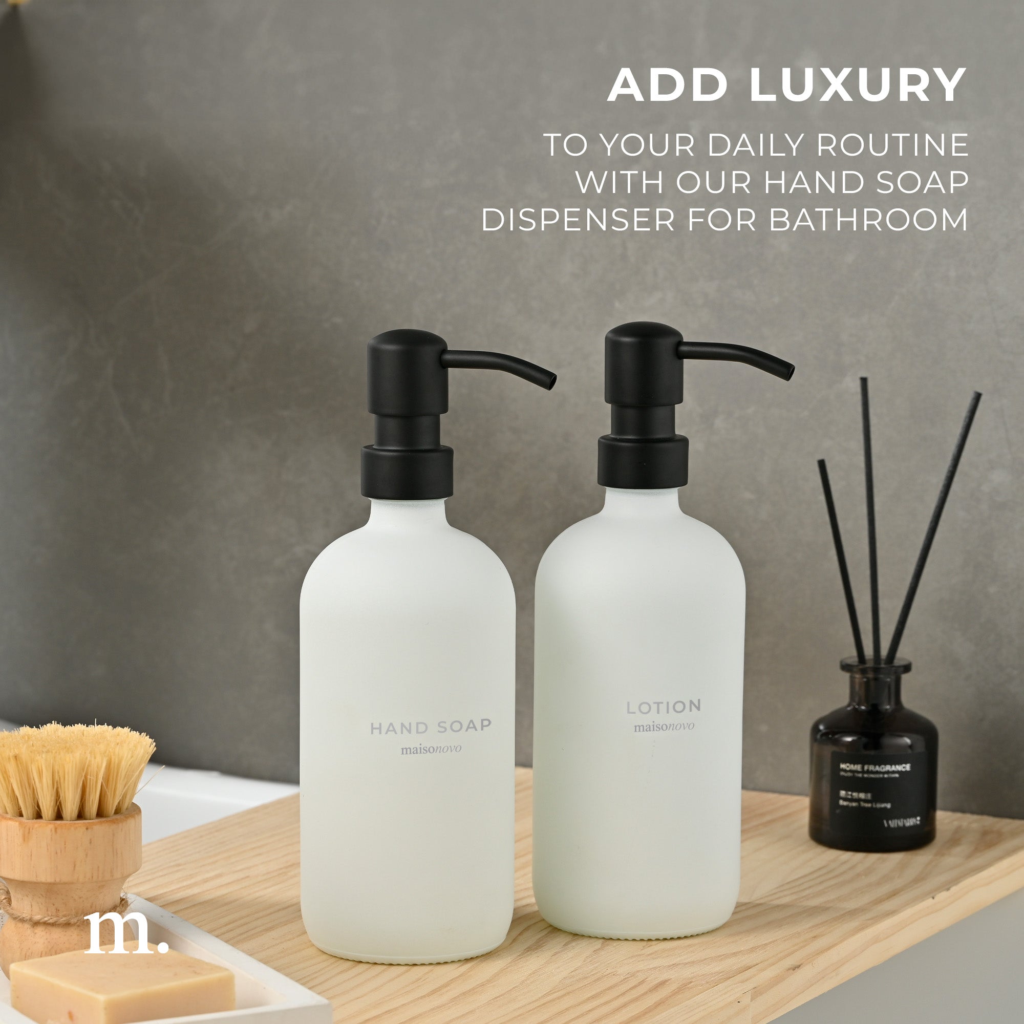 Glass Soap Dispensers Black